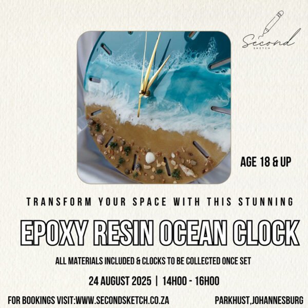Epoxy Resin Ocean Clock