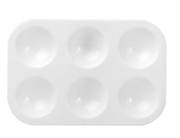 Dala 6 Well Rectangular Plastic Palette