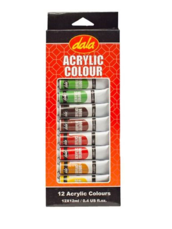 Dala 12 Acrylic Colours 12x12ml tubes