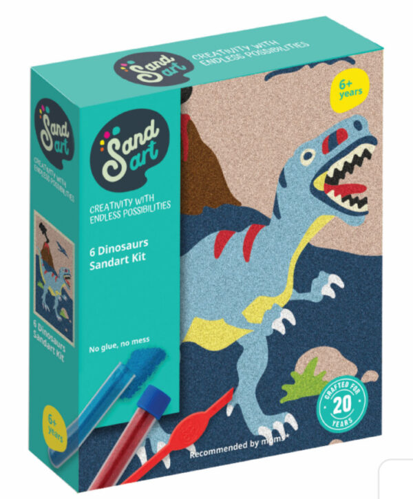 Sand Art Kit - Dinosaur & Dragons (6 pack)