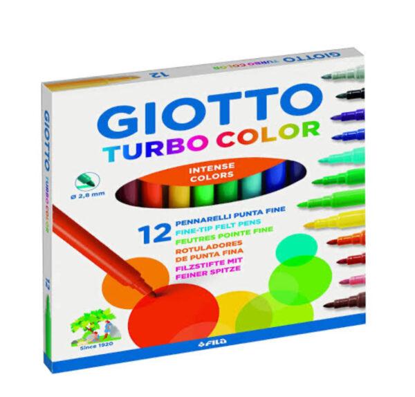 Gitto Turbo Color - Intense Colors 12 Felt Pens