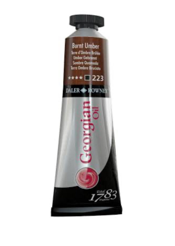 Daler Rowney Georgian Oil Colour - Burnt Umber 38ml