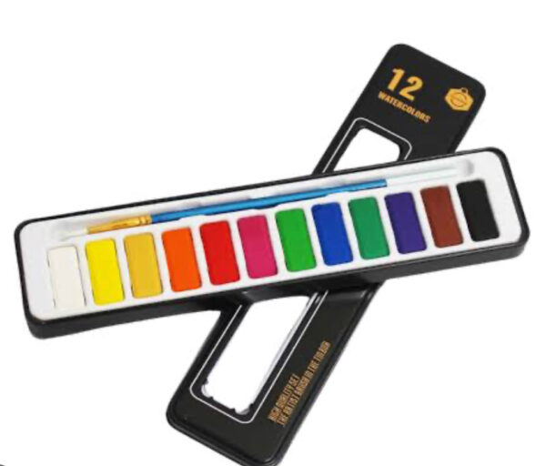Keep Smiling 12 Watercolours with brush tin set