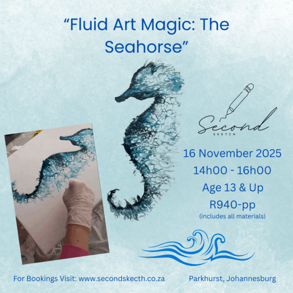 "Fluid Art Magic: The Seahorse"