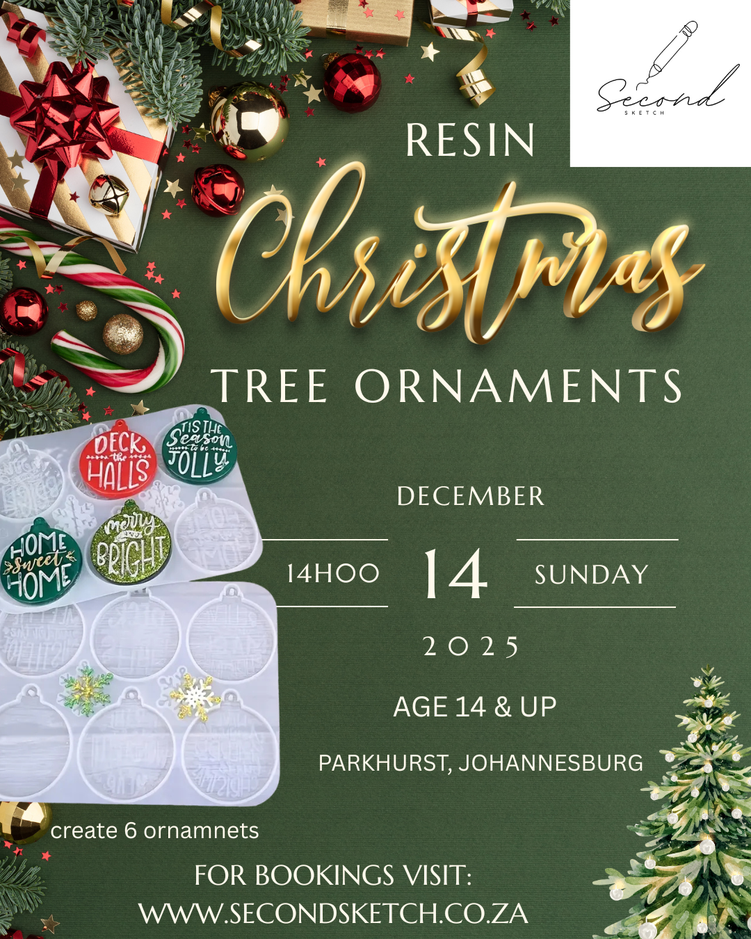 Resin Christmas Tree Ornaments