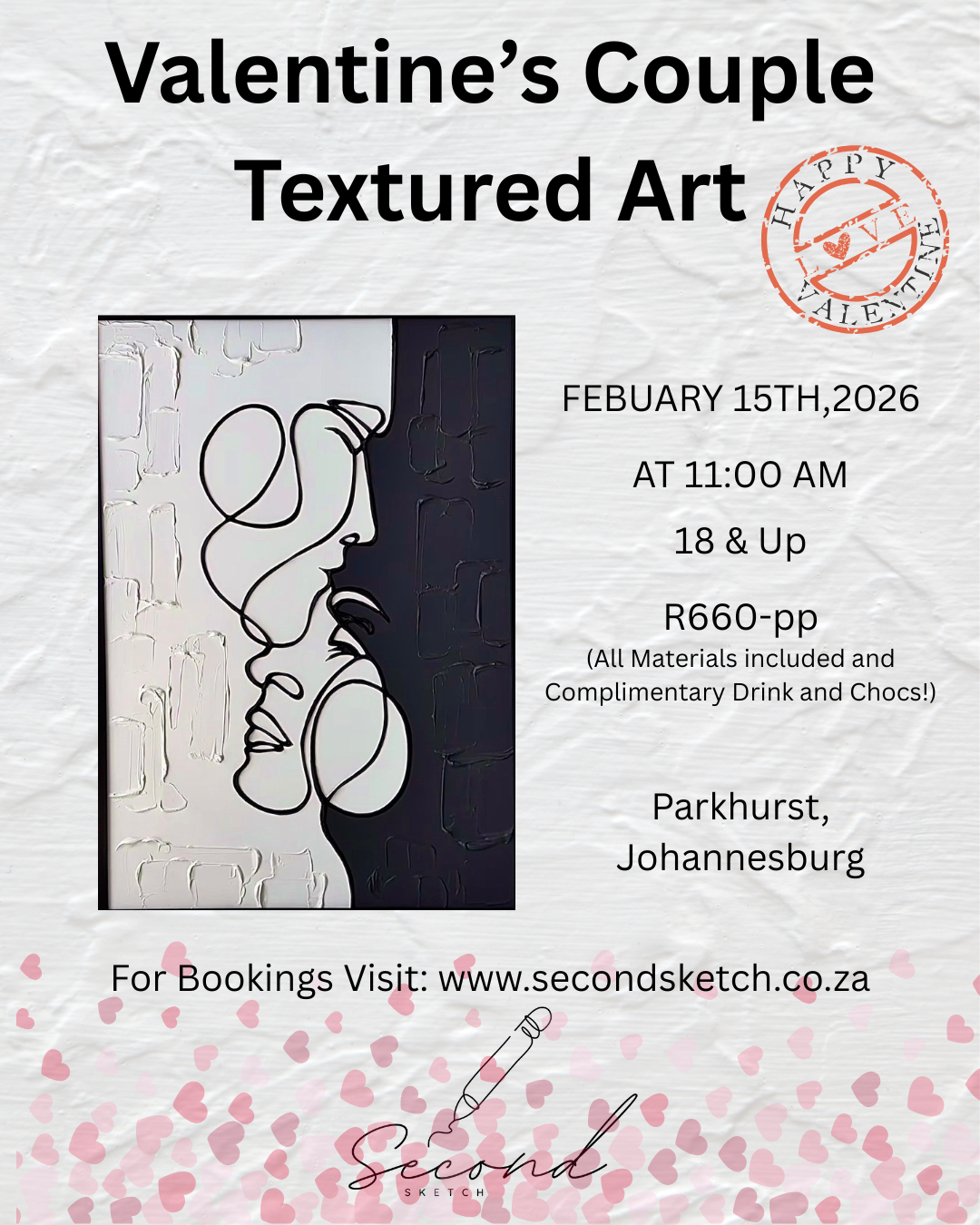 Valentine's Couple Textured Art