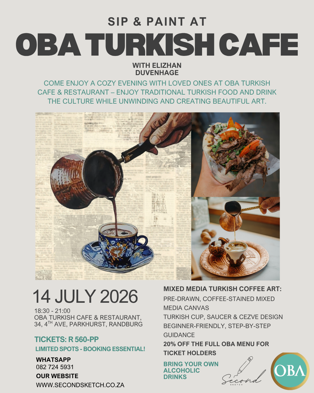 OBA Turkish Cafe Sip & Paint
