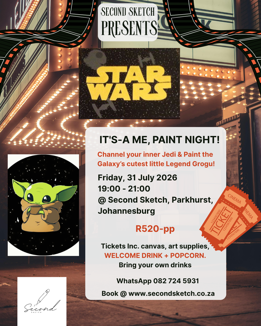 Paintflix Night :Star Wars- The Galaxy's cutest little Legend Grogu!